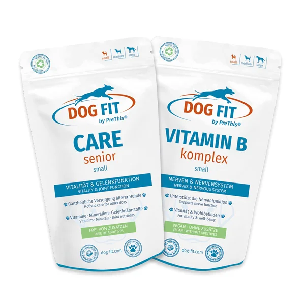 Spondylose Duo: CARE senior und VITAMIN B Komplex für Hunde